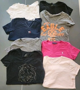 Lot 8 Women's XL T-shirts Casual Ralph Lauren Polo American Eagle Hilfiger JCrew - Picture 1 of 11