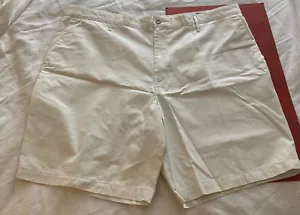 NWT Claiborne 46”w Mens Chino Shorts Flat Front Cement Ivory Color 10” Inseam - Picture 1 of 5