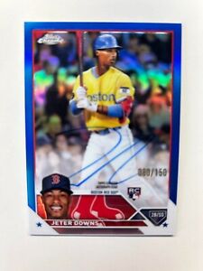 Jeter Downs RC, Rookie Autographs-Blue Refractor /150 - 2023 Topps Chrome