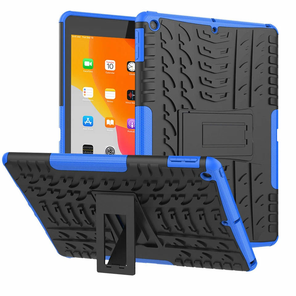 F iPad Shockproof Hybrid Rugged Armor Grip Rubber Hard Stand Antislip-skid Cover - Image 1 of 4
