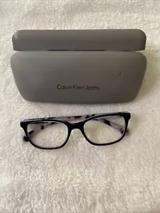 Calvin Klein Eyeglass Frames Women’s CKJ304 448 Navy Tortoise 52-17-135 Case - Picture 1 of 15