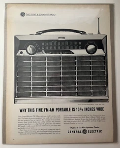 1961 GE General Electric Print Ad ~ FM-AM Portable Radio ~ Life ~ 13.5" x 10.25" - Picture 1 of 2