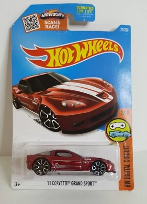 2016 Hot Wheels Treasure Hunt #22 HW Circuito Digital 11 CORVETTE GRAND SPORT Vermelho - Imagem 1 de 4