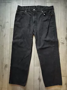 Levis 550 Jeans 42×30 Black Denim Jeans Mens Pants - Picture 1 of 7