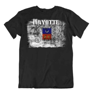 Mayotte flag Tshirt T-shirt Tee top city map seahorses Basic TEXTILE gift - Picture 1 of 8