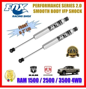 Fox IFP Smooth Body Front Shock Pair For Dodge Ram 1500 2500 3500 0-2" Lift 4WD - Picture 1 of 3