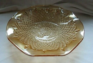 Vintage Indiana Glas irisierende Ringelblume Diamant Spitze Schale - Bild 1 von 4