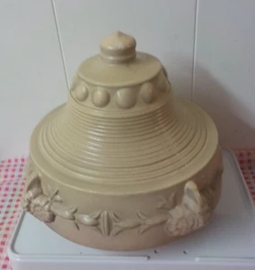 Antigua maceta decorativa Haeger, 10 "alto 6" filtro crema porcelana Gl - Imagen 1 de 11