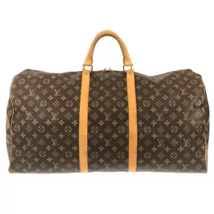 Auth LOUIS VUITTON Keepall 60 M41422 Monogram FL0091 Boston Bag Monogram Canvas - Picture 1 of 13