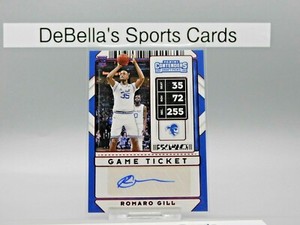 Romaro Gill 2020 Panini Contenders Draft Rookie Ticket Auto 104 Seton Hall RED