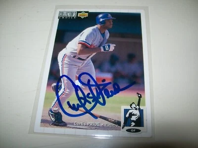 1993 UD COLLECTOR'S CHOICE RC CURTIS PRIDE AUTO SIGNED #233 MONTREAL EXPOS - Image 1 of 2