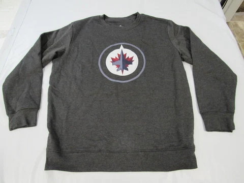New Winnipeg Jets Mens Size 2XL 2XLarge Dark Gray Sweatshirt Cover