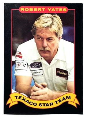 HOF'er ROBERT YATES Team Owner DAVEY ALLISON 1992 Maxx Texaco Star Team Card #3 - Image 1 of 2