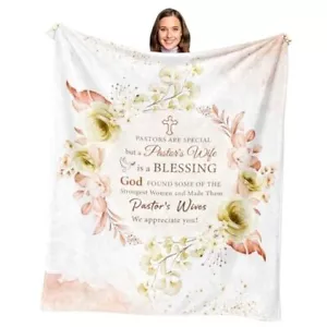 Pastor Wife Appreciation Gifts Blanket 60" x 50" 60x50 inch White-pastor's Wife - Picture 1 of 8