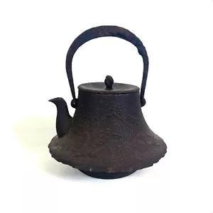 Antique Japanese Cast Iron Teapot with Landscape Deocration - Picture 1 of 7