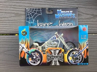 MUSCLE MACHINES 1/18 JESSE JAMES WEST COAST CHOPPERS WHITE CHERRY CFL 71121 F/S - Image 1 of 4