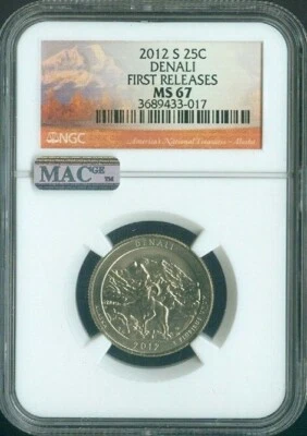 2012-S Denali Quarter NGC MS67 First Release MAC Quality - Image 1 of 2