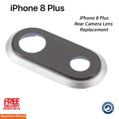 IPHONE 8 Plus Doppio Fotocamera Posteriore Lente Cover ( Vetro con Telaio) - Immagine 1 di 3