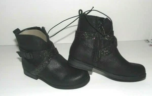 Okie Dokie Toddler Girls Black Belina Boots Spakly Straps Size 6 NEW - Picture 1 of 5