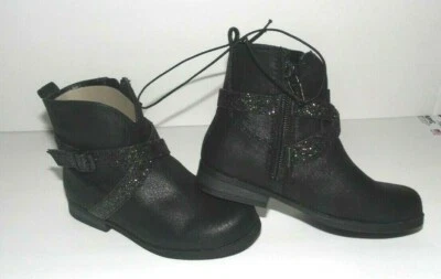 Botas Belina Negras Okie Dokie Niñas Pequeñas Correas Espapadas Talla 6 NUEVAS Foto 1 de 4