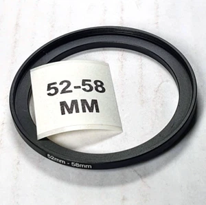 52-58mm Step-Down Lens Filter Converter Adapter Ring 52mm-58mm Metal E52 to E58 - Picture 1 of 4