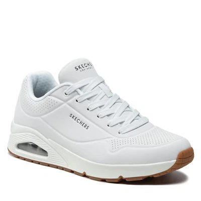 SKECHERS SCARPE UOMO MEMORY FOAM UNO STAND ON AIR COOLED (52458WHT-BI) - Immagine 1 di 4