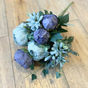 Ramos de peonía artificial, ramo de flores vintage de peonías de seda realista - Imagen 1 de 47