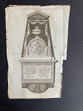 Charles Grignion 1788 Engraving Monument by John Francis Moore in London Church