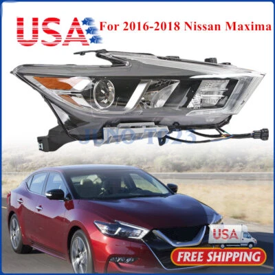 LED Headlight Passenger Side Right For Nissan Maxima 2016 2017 2018 Foto 1 de 4