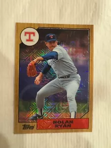 NOLAN RYAN MOJO Rifrattore 2017 Topps '87 Topps SILVER PACK RANGERS - Foto 1 di 3