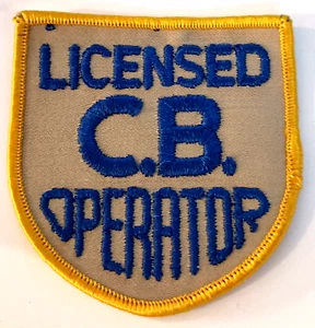 Retro Licensed CB Operator Convey Era Trucker Blue Patch New NOS 1970s - Picture 1 of 3