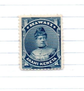 Hawaii Stamp Sc37 blue 1 cent 1882 Princess Likelike MNH - Picture 1 of 7