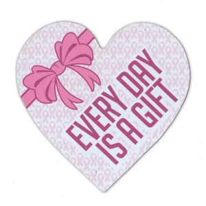 Pegatina magnética para el parachoques - Corazón de apoyo para el cáncer de mama - Imán de conciencia - Imagen 1 de 1