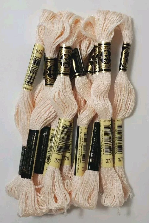 DMC 6-Strand Embroidery Cotton- 117-3770 Very Light Tawny - 11 Skeins 8.7yd NEW - Image 1 of 2