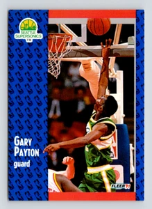 1991 Fleer Card, #194 Gary Payton Hall of Fame, Seattle Supersonics - Picture 1 of 3