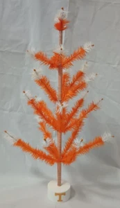 Albero di Natale arancione e bianco UT TENNESSEE Vols piuma d'oca 23" disegni ciliegia - Foto 1 di 14