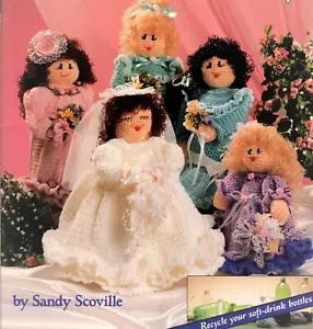 Bottle Ladies Bridal Party Crochet Pattern From Soda Bottles Bride Flower Girl - Picture 1 of 3