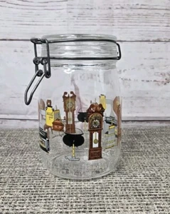 Vintage Niveau de Remplissage Kolonialglas Dose Klappdeckel Verschluss/Riegel 1 Liter - Bild 1 von 12