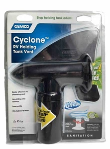 New Camco Cyclone RV Holding Tank Vent Black 40597 Stop Odors Easy Low Profile - Picture 1 of 8