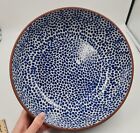 Ceramic Large Bowl Waitrose 11.5" Blue & White Hand Painted Fruit Bowl Tableware
