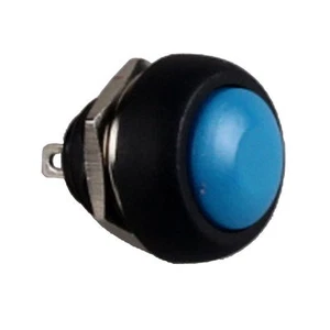 1 pieza 12 mm azul apagado (encendido) pulsador momentáneo bocina interruptor botón bocina - Imagen 1 de 4