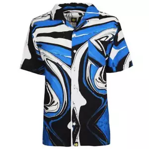 Pretty Green X Smiley Splash Kurzarmshirt - Blau - S9GMU16000171 UVP 75£ - Bild 1 von 5