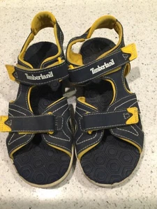 Timberland Boys Navy/Yellow Adventure Seeker 2 Strap SummerSandals size 3 boys - Picture 1 of 5
