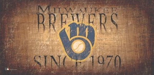 Milwaukee Brewers Throwback Retro Heritage Est 1970 Wood Sign 12" x6" Wall Decor - Picture 1 of 1