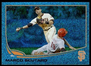 2013 Topps #597 Marco Scutaro Silver Slate Blue Sparkle - Bild 1 von 2