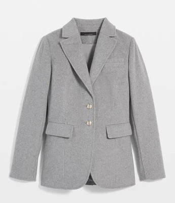 Blazer Gris Casa Blanca Mercado Negro WHBM Mujer 10 Invierno Otoño Melton NUEVO CON ETIQUETAS NUEVO Foto 1 de 4