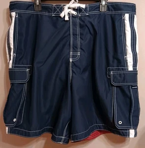 JOE BOXER Mens Board Shorts Swimming Trunks XL Navy Blue Cargo 6 Pockets  - Picture 1 of 12