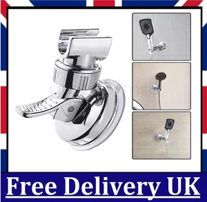 Adjustable Bracket Suction Shower Head Handset Holder Kit Bathroom Wall Mount UK - Picture 1 of 8