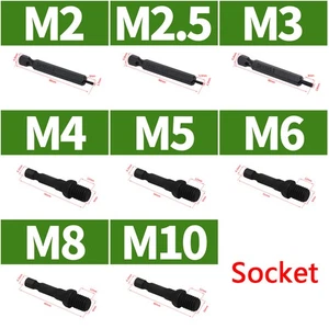 Thread Wrench Nut Setter Driver Hex Thread Socket Hex Drive Bits M2 M2.5 M3-M10 - Picture 1 of 17