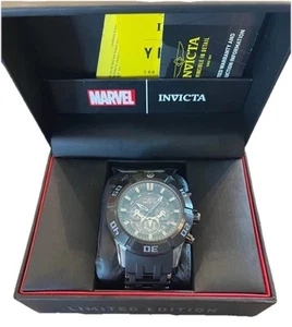 Men's Invicta Marvel Black Panther Sea Spider Sport 50mm Chronograph Watch EUC - Bild 1 von 8